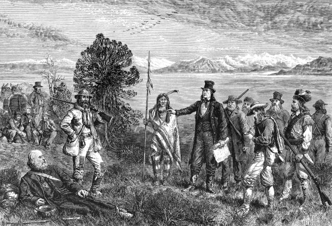 Brigham Young at the Great Salt Lake