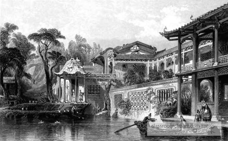 chinese merchant house historical illustration 38A