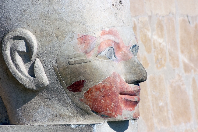 Close Up Osiris Statue Hatshepsut Temple Egypt Photo 