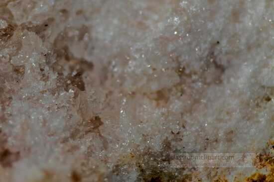 closeup of crystals minerals in geode photo 