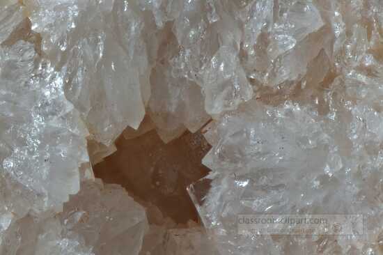 closeup of crystals minerals in geode photo 19