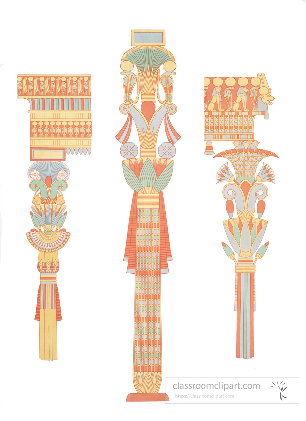 Decorative columns thebes