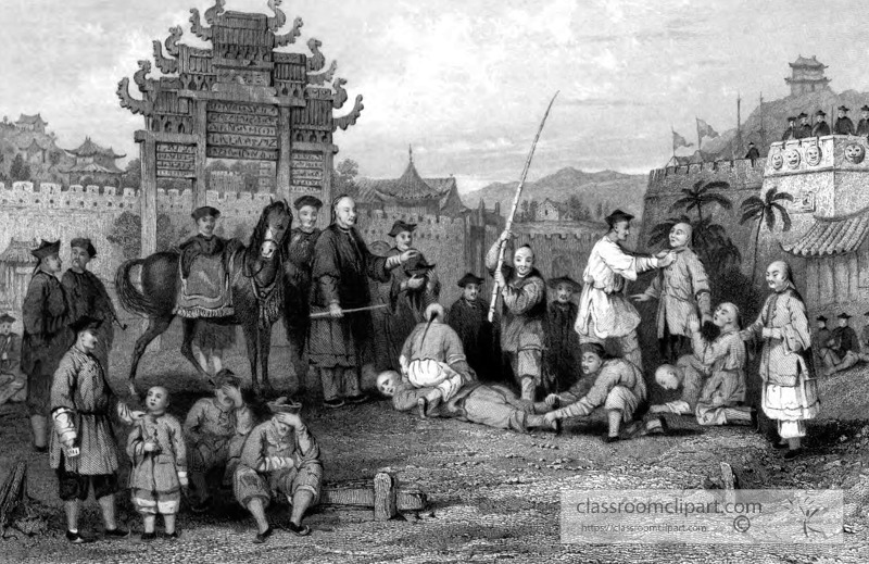punishment pan tze china historical illustration 13A