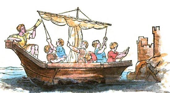 Romans In Sail Boat 