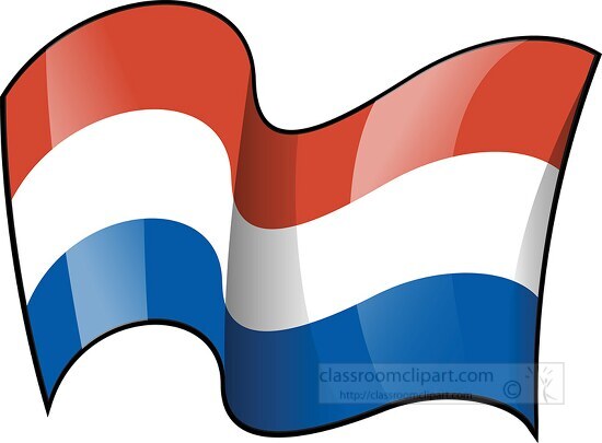 Russia wavy country flag clipart