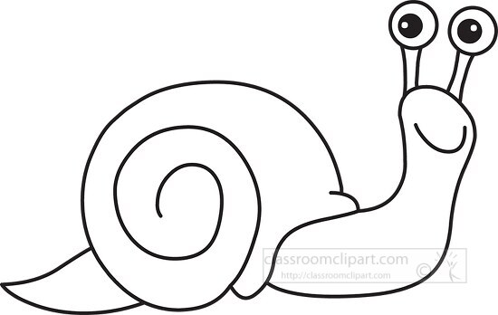 snail insects black white outline 017