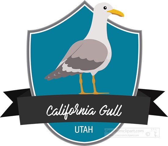 state bird of utah california gull clipart