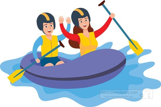 River Rafting Exstreme Sports Clipart Classroom Clip Art