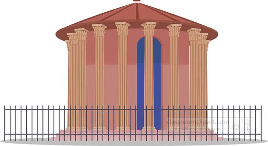 temple of hercules victor rome clipart