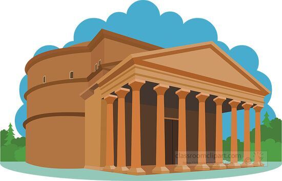 the pantheon building from ancient rome rome italy clipart
