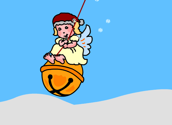 angel riding ornament animated gif