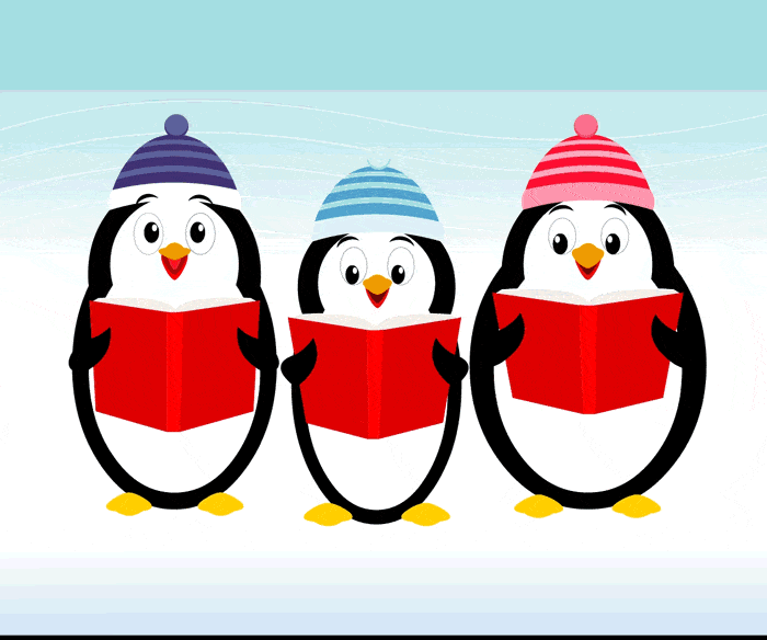 animated penguins singing merry christmas 700