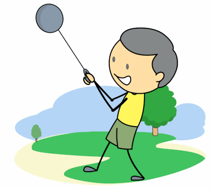 boy throwing weights animated clipart