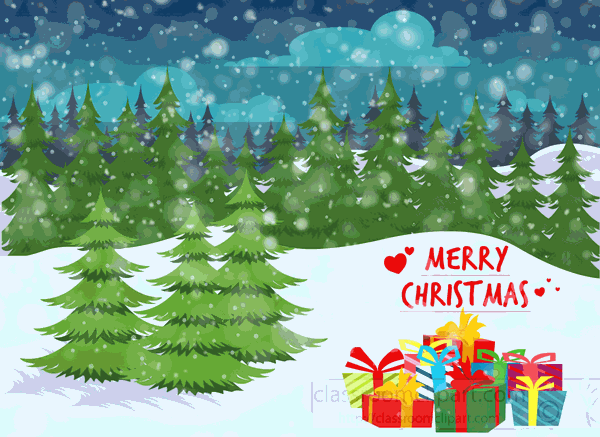 christmas tees and gift boxes marry christmas clipart
