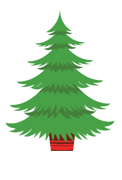 christmas tree with bright motion lights decoration animated clipart