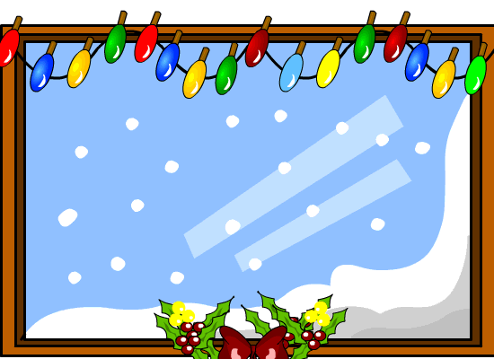 decorated christmas window with lights animated gif