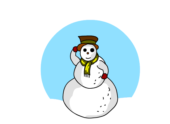 snowman with hat animated gif