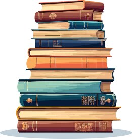 a stack of old books clip art