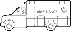 ambulance for sick or injured people printable black outline cli
