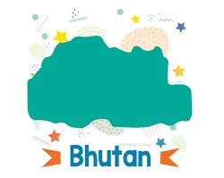 Bhutan illustrated stylized map