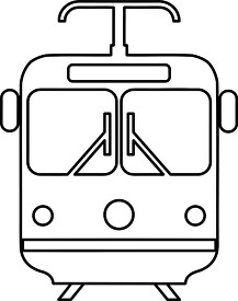 black outline of a Tram