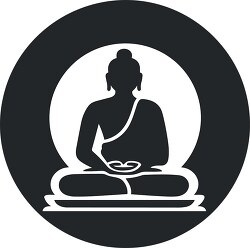 black silhouette of a buddha