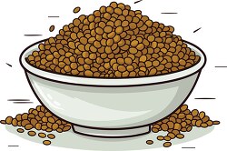 bowl of lentils clip art