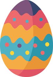bright and decorative Easter egg with mix of colors and shapes