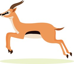 cartoon gazelle running on a white background