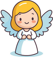 cartoon style cute angel