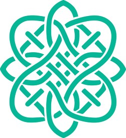 celtic knot pattern green white background