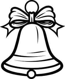 christmas bell decorated with a ribbon