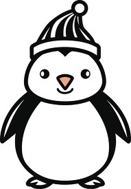 christmas hat wearing penguin