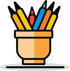 colored pencils color icons