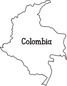 columbia map black outline