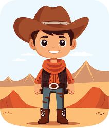 cowboy standing in the desert