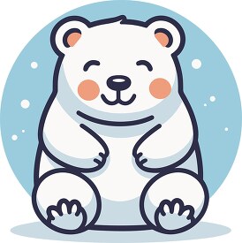 cute smiling white polar bear