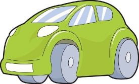 Green Cartoon Car Clipart