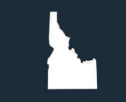 idaho state map silhouette style clipart