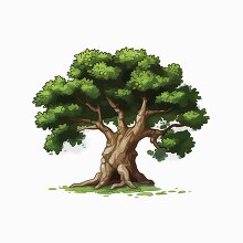large green oak tree clip art