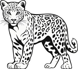 leopard 1 black outline clip art