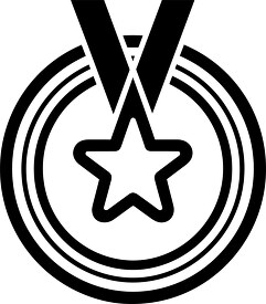 medal simple black line icon