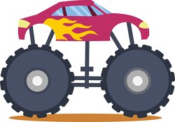 monster truck with huge wheels clipart