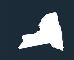 new york state map silhouette style clipart