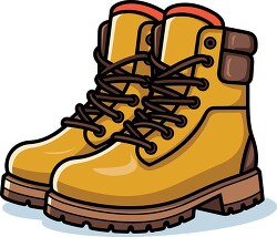 pair of mens work boots clip art