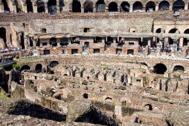 Close up Details of the Roman Coliseum
