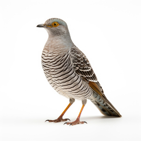cuckoo bird isolated on white background
