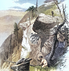Historical Illustration of the Catskill Mountains New York