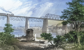 Historical Illustration of the Scenes from the Ohio River