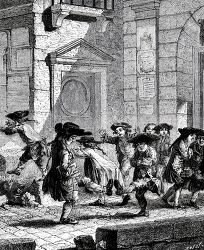 kids running after school in 18th century france